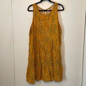 Old navy floral yellow dress xxl